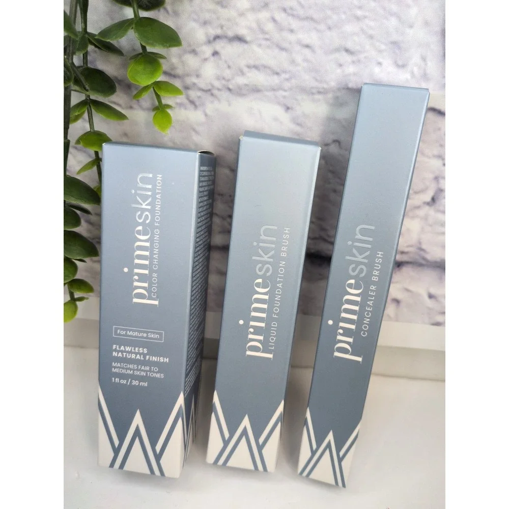 NIB LOT 3💎Prime Prometics PrimeSkin Color Changing Foundation Concealer Brushes